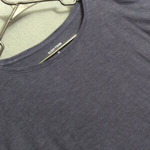 Eileen Fisher Top Women's S Dark Blue Long Sleeve Hemp Organic Cotton Oversized